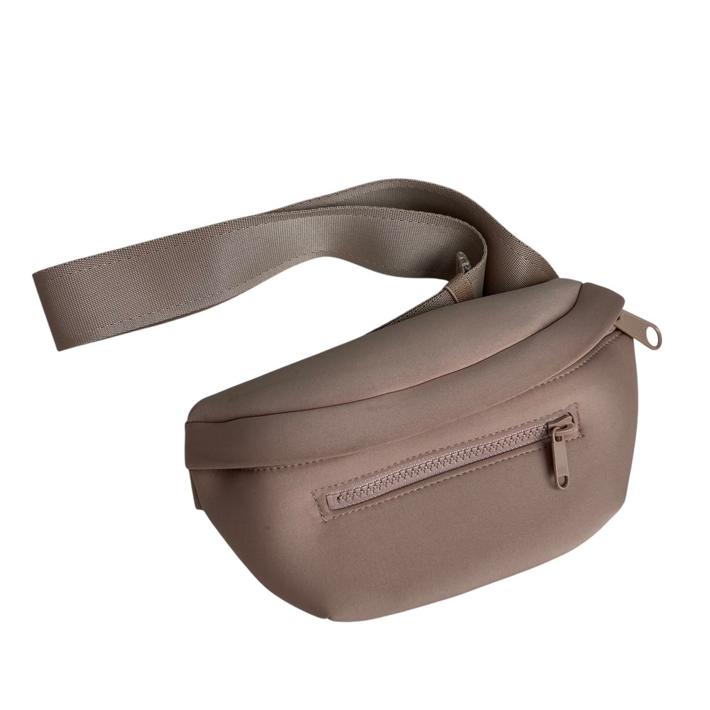 Dagne Dover Ace Neoprene Fanny Pack Belt Bag Onyx Beige Water Resistant Athletic